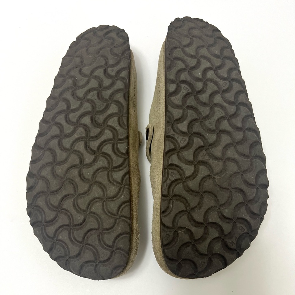 Women's Suede Slip-On Clog in Taupe - Picture 8 of 11